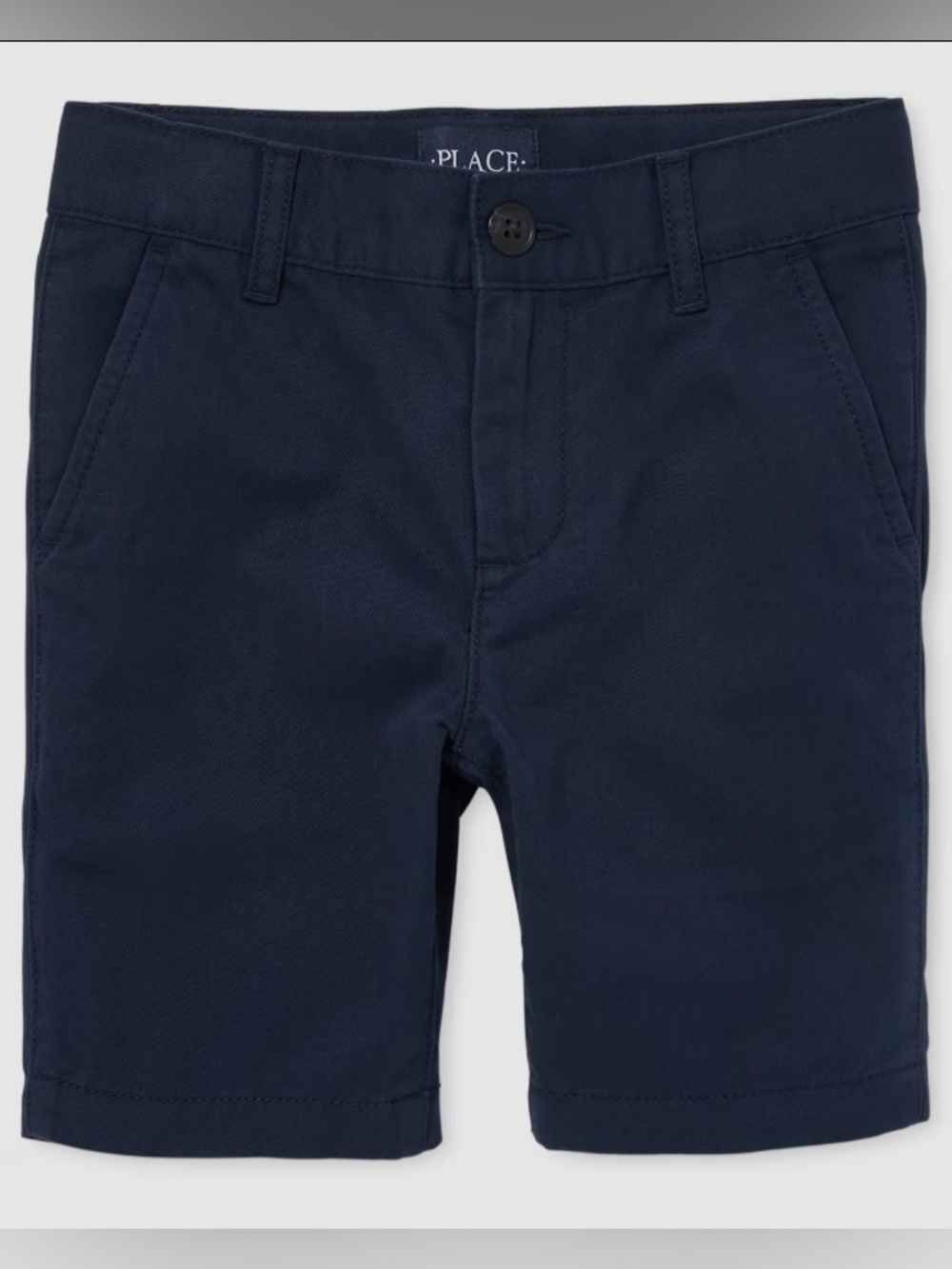 NWOT Children's Place Boys Uniform Stretch Chino Shorts 2-Pack Navy size 14